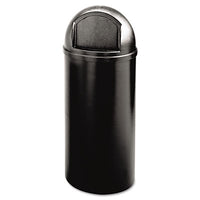 Rubbermaid® Commercial Marshal® Classic Container, 15 gal, Plastic, Black Indoor All-Purpose Waste Bins - Office Ready