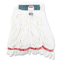 Rubbermaid® Commercial Web Foot® Shrinkless® Wet Mop, Cotton/Synthetic, Medium, White Wet Mop Heads - Office Ready