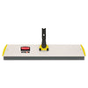 Rubbermaid® Commercial HYGEN™ HYGEN™ Quick Connect Single-Sided Frame, Squeegee, 24w x 4 1/2d, Aluminum, Yellow Clip Dust Mop Frames - Office Ready