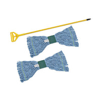 Boardwalk® Looped End Mop Kit, Medium Blue Cotton/Rayon/Synthetic Head, 60