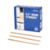 AmerCareRoyal® Wood Stir Sticks, 5.5", 1,000 Stirrers/Box Straws/Stems/Sticks-Wood Stir Stick - Office Ready