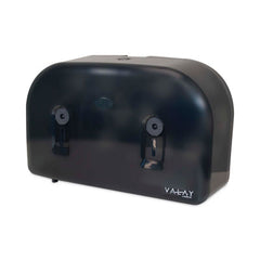 Morcon Tissue Valay® Plastic Mini Jumbo Bath Tissue Dispenser, Two Rolls, 9.75 x 15.87 x 5.25, Black