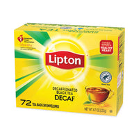 Lipton® Tea Bags, Decaffeinated, 72/Box Decaffeinated Tea Bags - Office Ready