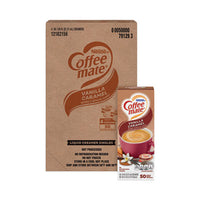 Coffee mate® Liquid Coffee Creamer, Vanilla Caramel, 0.38 oz Mini Cups, 50/Box, 4 Boxes/Carton, 200 Total/Carton Coffee Creamers - Office Ready
