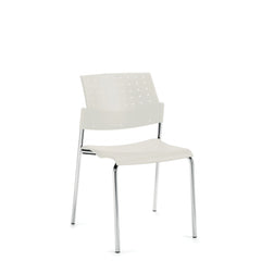 Global Sonic 6508 Armless Polypropylene Seat & Back Guest Chair, Ivory Clouds