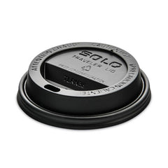 SOLO® Traveler® Cappuccino Style Dome Lid, Fits 8 oz Cups, Black, 1,000/Carton