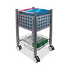 Vertiflex® Sidekick File Cart, One-Shelf, 13.75w x 15.5d x 26.25h, Matte Gray Carts & Stands-Filing Cart - Office Ready