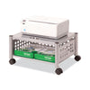 Vertiflex® Underdesk Machine Stand, Metal, 2 Shelves, 90 lb Capacity, 21.5" x 17.88" x 11.5", Matte Gray Office/Machine Carts - Office Ready