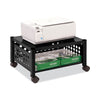Vertiflex® Underdesk Machine Stand, Metal, 2 Shelves, 90 lb Capacity, 21.5" x 17.88" x 11.5", Black Office/Machine Carts - Office Ready