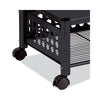 Vertiflex® Underdesk Machine Stand, Metal, 2 Shelves, 90 lb Capacity, 21.5" x 17.88" x 11.5", Black Office/Machine Carts - Office Ready