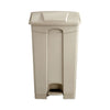 Safco® Large Capacity Plastic Step-On Receptacle, 23 gal, Plastic, Tan Indoor All-Purpose Waste Bins - Office Ready