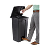 Safco?« Large Capacity Plastic Step-On Receptacle, 23 gal, Plastic, Black Indoor All-Purpose Waste Bins - Office Ready