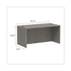 Alera® Valencia™ Series Straight Front Desk Shell, 59.13" x 29.5" x 29.63", Gray Desks-Desk Shells - Office Ready
