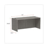 Alera® Valencia™ Series Straight Front Desk Shell, 65" x 29.5" x 29.63", Gray Desk Shells - Office Ready