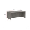 Alera® Valencia™ Series Straight Front Desk Shell, 71" x 35.5" x 29.63", Gray Desks-Desk Shells - Office Ready
