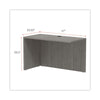 Alera® Valencia™ Series Reversible Return/Bridge Shell, 47.25w x 23.63d x 29.5h, Gray Reversible Returns - Office Ready