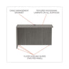 Alera® Valencia™ Series Reversible Return/Bridge Shell, 47.25w x 23.63d x 29.5h, Gray Reversible Returns - Office Ready