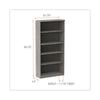 Alera® Valencia™ Series Bookcase, Five-Shelf, 31.75w x 14d x 64.75h, Gray Bookcases-Shelf Bookcase - Office Ready
