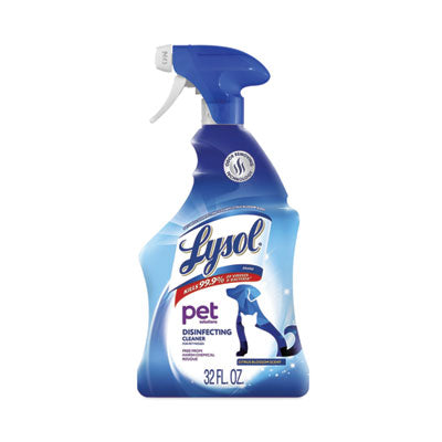 LYSOL® Brand Pet Solutions Disinfecting Cleaner, Citrus Blossom, 32 oz Trigger Bottle, 9/Carton Cleaners & Detergents-Disinfectant/Cleaner - Office Ready