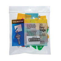 CONTROLTEK® Key Tags, Blue/Green/Red/Yellow, 20/Pack, 3 Packs/Carton Key Chains & Rings - Office Ready