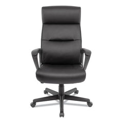 Alera® Oxnam Series High-Back Task Chair, Supports Up to 275 lbs, 17.56" to 21.38" Seat Height, Black Seat/Back, Black Base