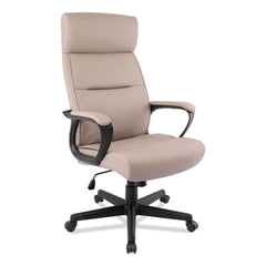 Alera® Oxnam Series High-Back Task Chair, Supports Up to 275 lbs, 17.56" to 21.38" Seat Height, Tan Seat/Back, Black Base