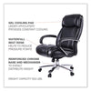 Alera® Maxxis Series Big and Tall Bonded Leather Chair, Supports 500 lb, 21.42" to 25" Seat Height, Black Seat/Back, Chrome Base Office Chairs - Office Ready