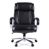 Alera® Maxxis Series Big and Tall Bonded Leather Chair, Supports 500 lb, 21.42" to 25" Seat Height, Black Seat/Back, Chrome Base Office Chairs - Office Ready