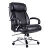 Alera® Maxxis Series Big and Tall Bonded Leather Chair, Supports 500 lb, 21.42" to 25" Seat Height, Black Seat/Back, Chrome Base Office Chairs - Office Ready