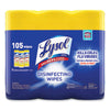 LYSOL® Brand Disinfecting Wipes, 1-Ply, 7 x 7.25, Lemon and Lime Blossom, White, 35 Wipes/Canister, 3 Canisters/Pack, 4 Packs/Carton Cleaner/Detergent Wet Wipes - Office Ready