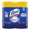 LYSOL® Brand Disinfecting Wipes, 1-Ply, 7 x 7.25, Lemon and Lime Blossom, White, 80 Wipes/Canister, 2 Canisters/Pack Cleaner/Detergent Wet Wipes - Office Ready