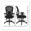 Alera® Aeson Series Multifunction Task Chair, Supports Up to 275 lb, 15" to 18.82" Seat Height, Black Seat/Back, Black Base Office Chairs - Office Ready
