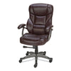 Alera® Birns Series High-Back Task Chair, Supports Up to 250 lb, 18.11" to 22.05" Seat Height, Brown Seat/Back, Chrome Base Chairs/Stools-Office Chairs - Office Ready