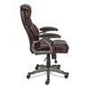 Alera® Birns Series High-Back Task Chair, Supports Up to 250 lb, 18.11" to 22.05" Seat Height, Brown Seat/Back, Chrome Base Chairs/Stools-Office Chairs - Office Ready