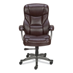 SertaPedic Emerson Executive Task Chair, Supports Up to 300 lbs., Black Seat-black Back, Silver Base