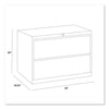 Alera® Lateral File, 2 Legal/Letter-Size File Drawers, Putty, 36" x 18" x 28" File Cabinets-Lateral File - Office Ready