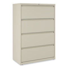 Alera® Lateral File, 4 Legal/Letter-Size File Drawers, Putty, 36" x 18.63" x 52.5"