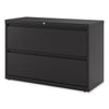 Alera® Lateral File, 2 Legal/Letter-Size File Drawers, Black, 42" x 18.63" x 28" File Cabinets-Lateral File - Office Ready
