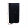 Alera® Economy Assembled Storage Cabinet, 36w x 18d x 72h, Black Office & All-Purpose Storage Cabinets - Office Ready