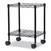 Alera® Rolling File Cart, Metal, 1 Shelf, 1 Bin, 15.25" x 12.38" x 21", Black Filing Carts - Office Ready