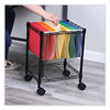 Alera® Rolling File Cart, Metal, 1 Shelf, 1 Bin, 15.25" x 12.38" x 21", Black Filing Carts - Office Ready