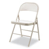 Alera® Armless Steel Folding Chair, Supports Up to 275 lb, Taupe, 4/Carton Chairs/Stools-Folding & Nesting Chairs - Office Ready