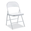 Alera® Armless Steel Folding Chair, Supports Up to 275 lb, Gray, 4/Carton Chairs/Stools-Folding & Nesting Chairs - Office Ready