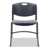 Alera® Resin Stacking Chair, Supports Up to 275 lb, Black Seat/Back, Black Base, 4/Carton Chairs/Stools-Folding & Nesting Chairs - Office Ready