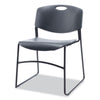 Alera® Resin Stacking Chair, Supports Up to 275 lb, Black Seat/Back, Black Base, 4/Carton Chairs/Stools-Folding & Nesting Chairs - Office Ready