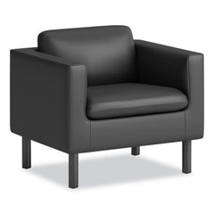 HON® Parkwyn Series Club Chair, 33" x 26.75" x 29", Black Seat/Back, Black Base
