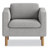 HON® Parkwyn Series Club Chair, 33" x 26.75" x 29", Gray Seat, Gray Back, Oak Base Guest & Reception Chairs - Office Ready