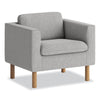 HON® Parkwyn Series Club Chair, 33" x 26.75" x 29", Gray Seat, Gray Back, Oak Base Guest & Reception Chairs - Office Ready