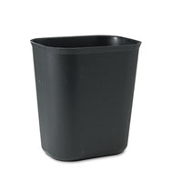 Rubbermaid® Commercial Fiberglass Wastebasket, 3.5 gal, Fiberglass, Black Deskside All-Purpose Wastebaskets - Office Ready