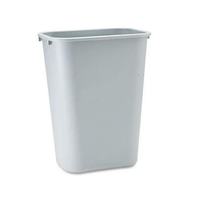 Rubbermaid® Commercial Deskside Plastic Wastebasket, Rectangular, 10.25 gal, Gray Waste Receptacles-Deskside All-Purpose Wastebaskets - Office Ready